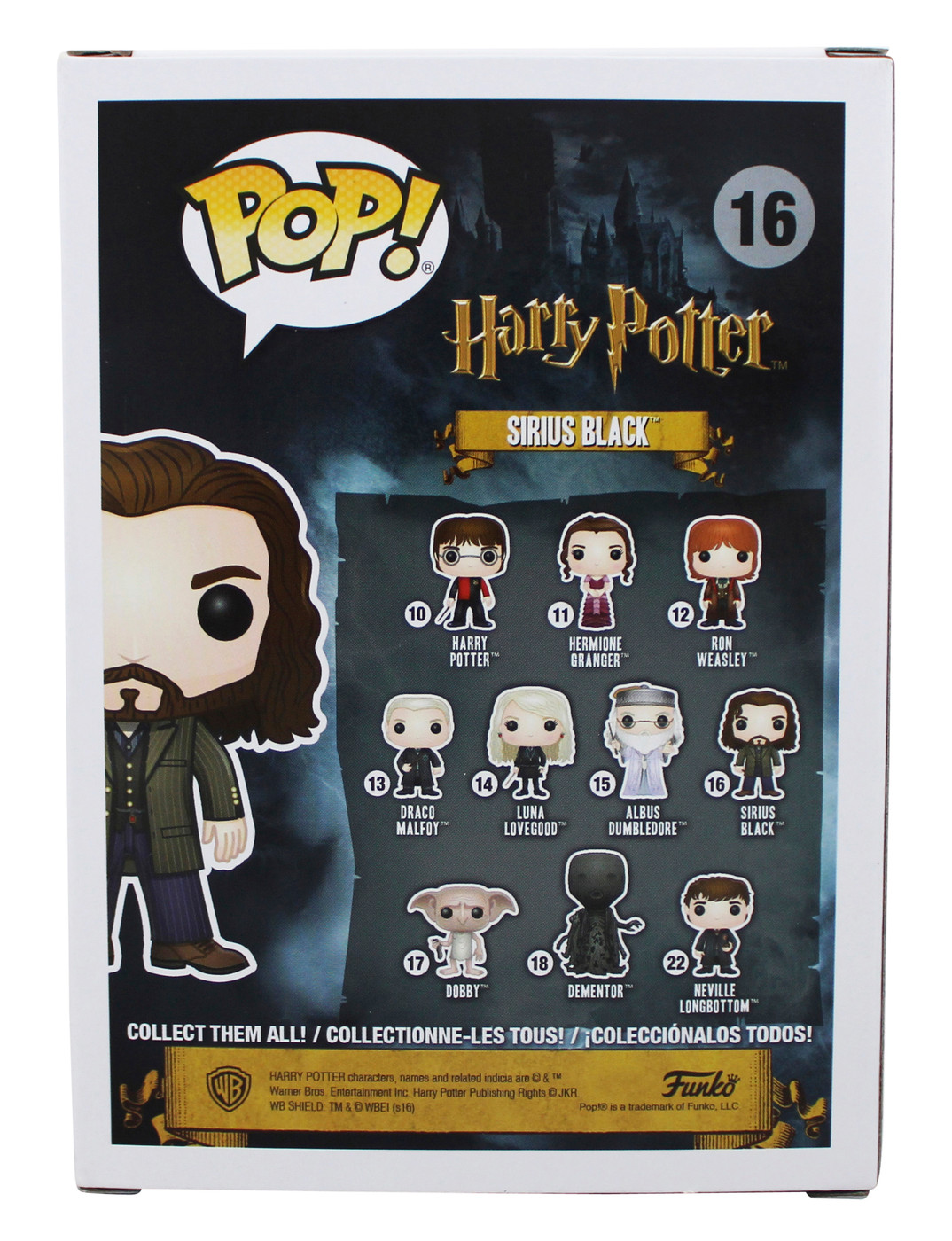 Gary Oldman Harry Potter Signed Sirius Black #16 Funko Pop Figure BAS #BL27032