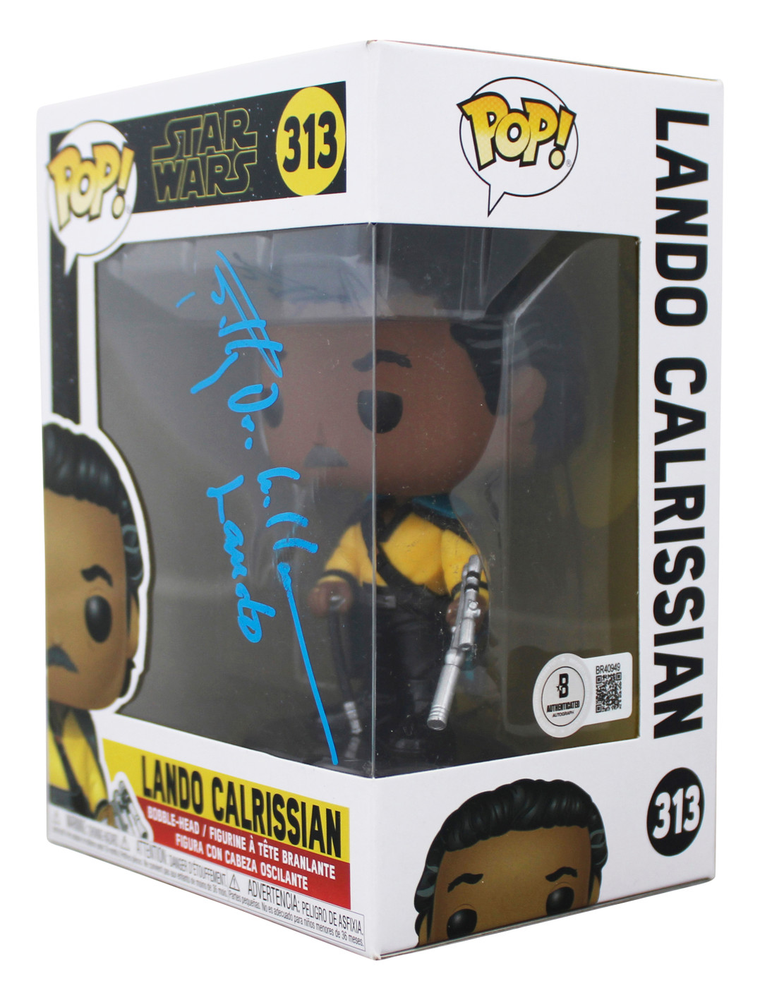 Billy Dee Williams Star Wars "Lando" Signed #313 Funko Pop Figure BAS #BR40949