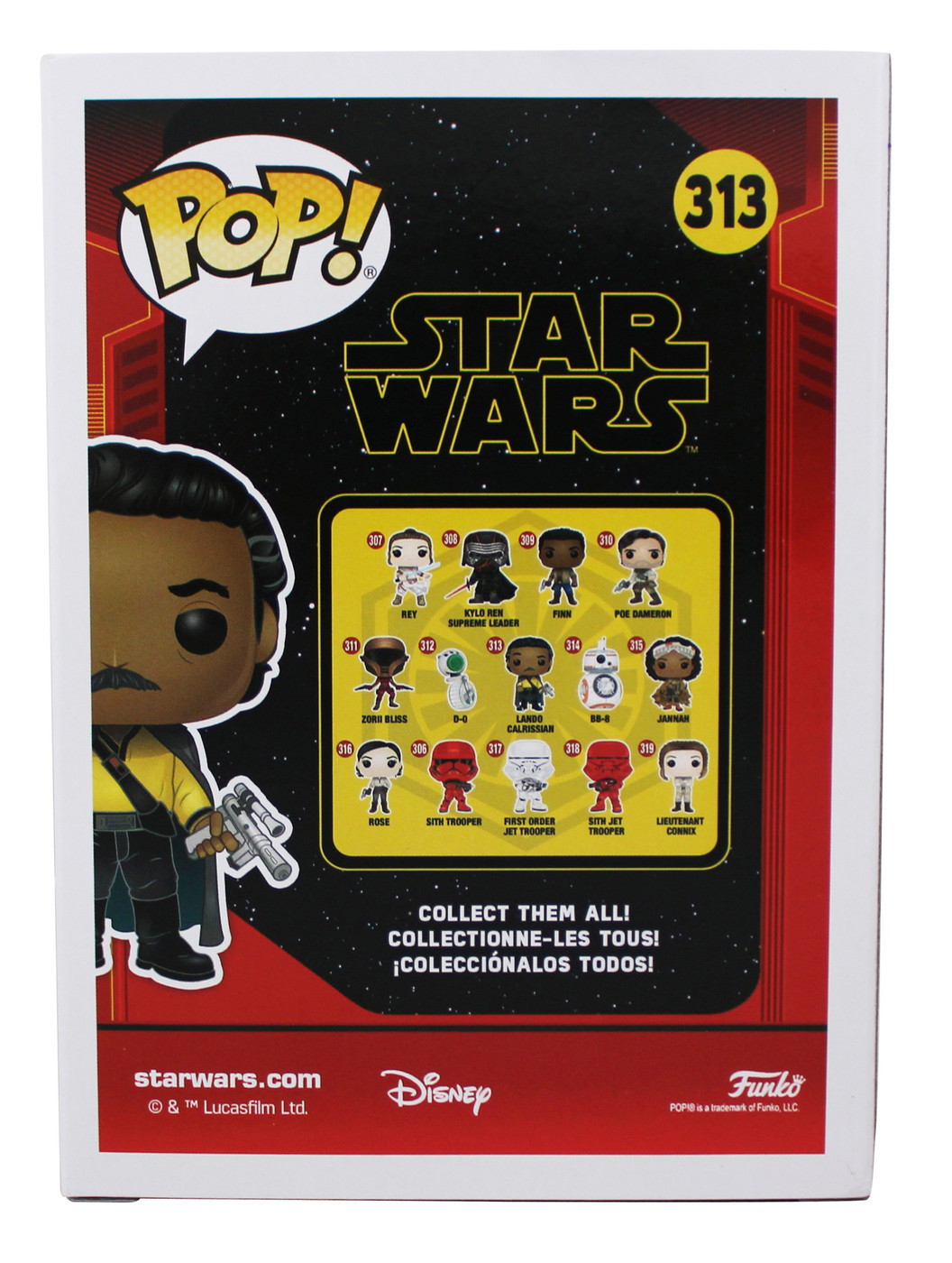 Billy Dee Williams Star Wars "Lando" Signed #313 Funko Pop Figure BAS #BR40949