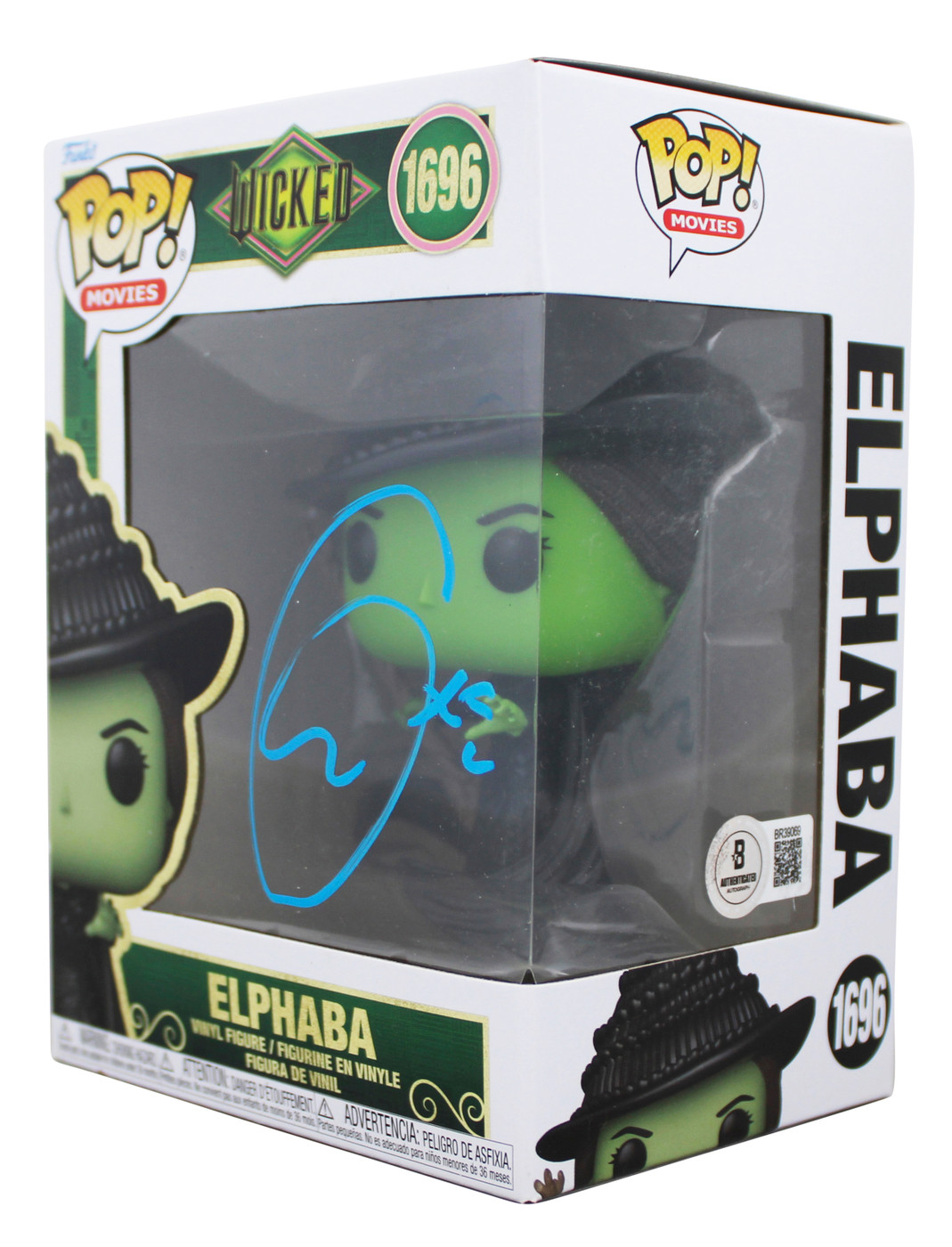 Cynthia Erivo Wicked Signed Elphaba #1696 Funko Pop Vinyl Figure BAS #BR39069