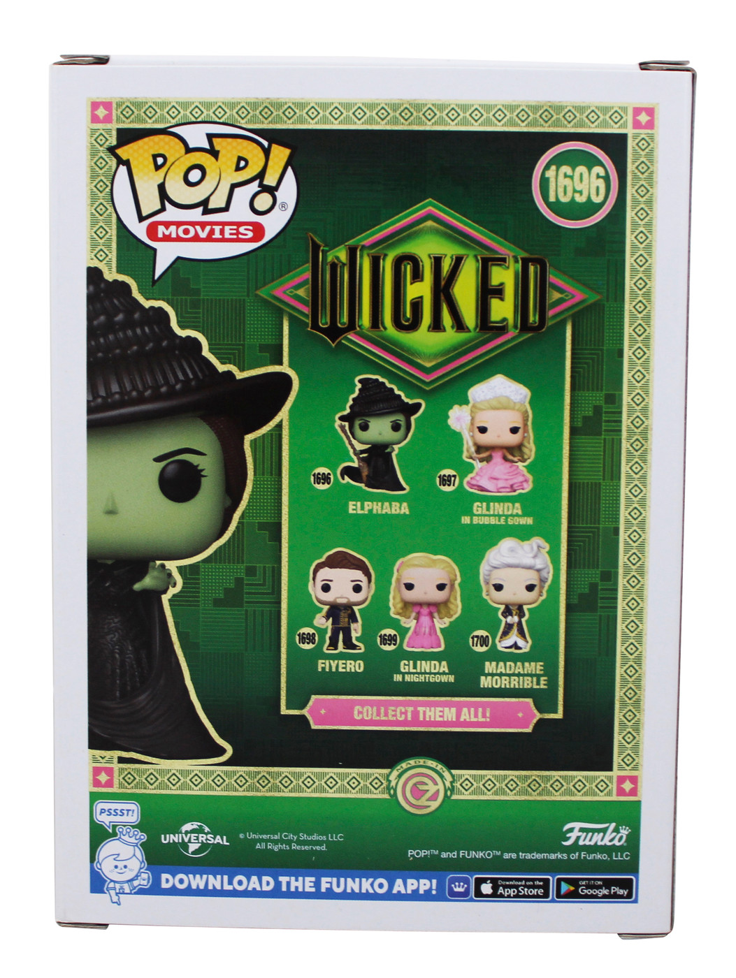 Cynthia Erivo Wicked Signed Elphaba #1696 Funko Pop Vinyl Figure BAS #BR39069