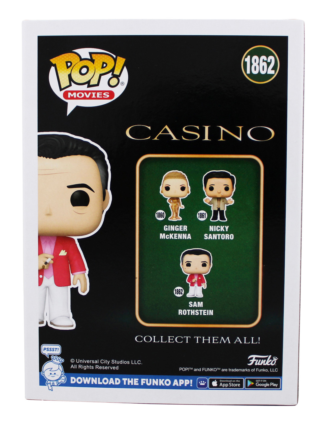 Robert DeNiro Casino Signed Sam Rothstein #1862 Funko Pop Figure BAS #BS77075
