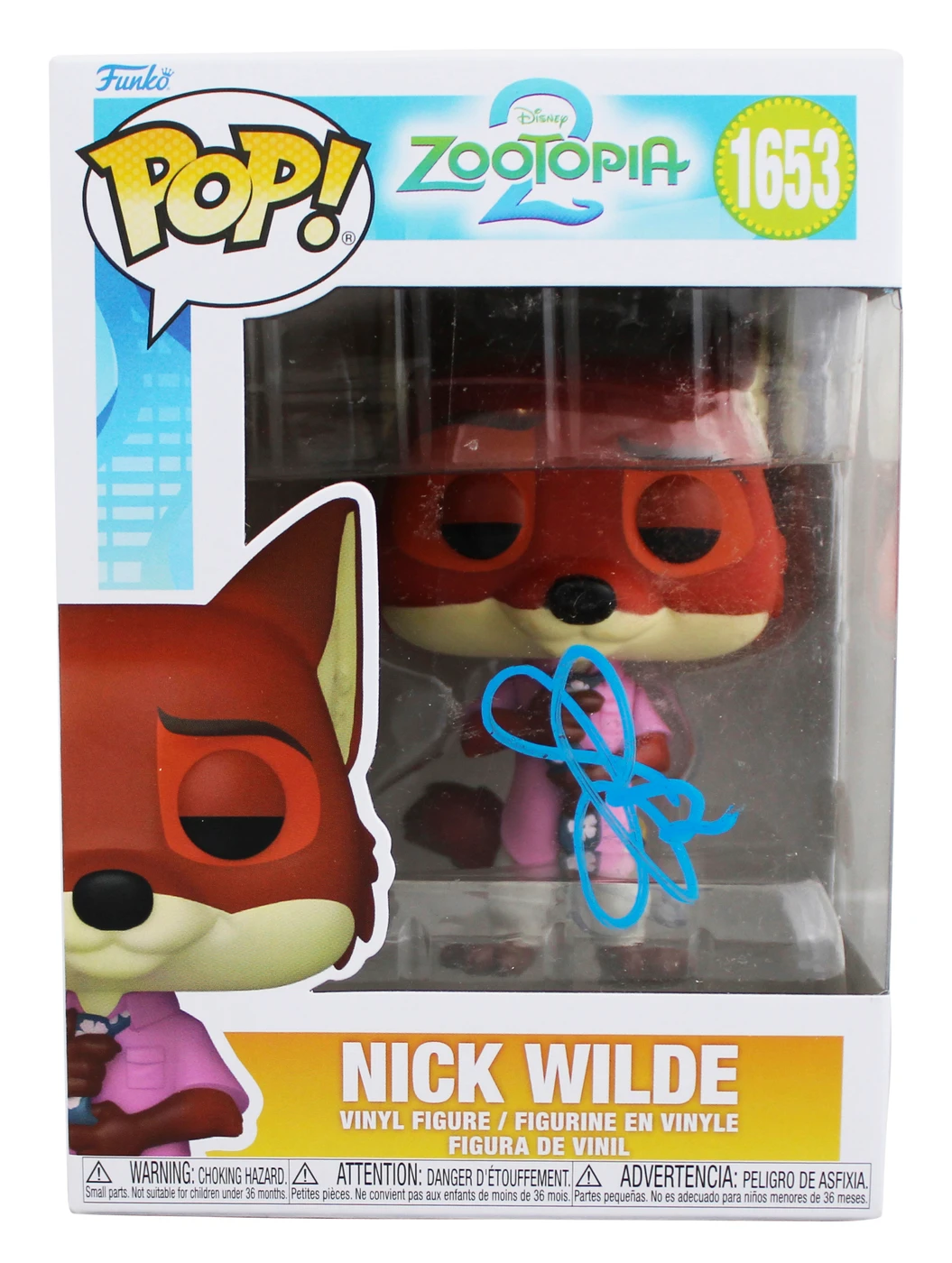 Jason Bateman Zootopia Signed Nick Wilde #1653 Funko Pop Figure JSA #AX81871
