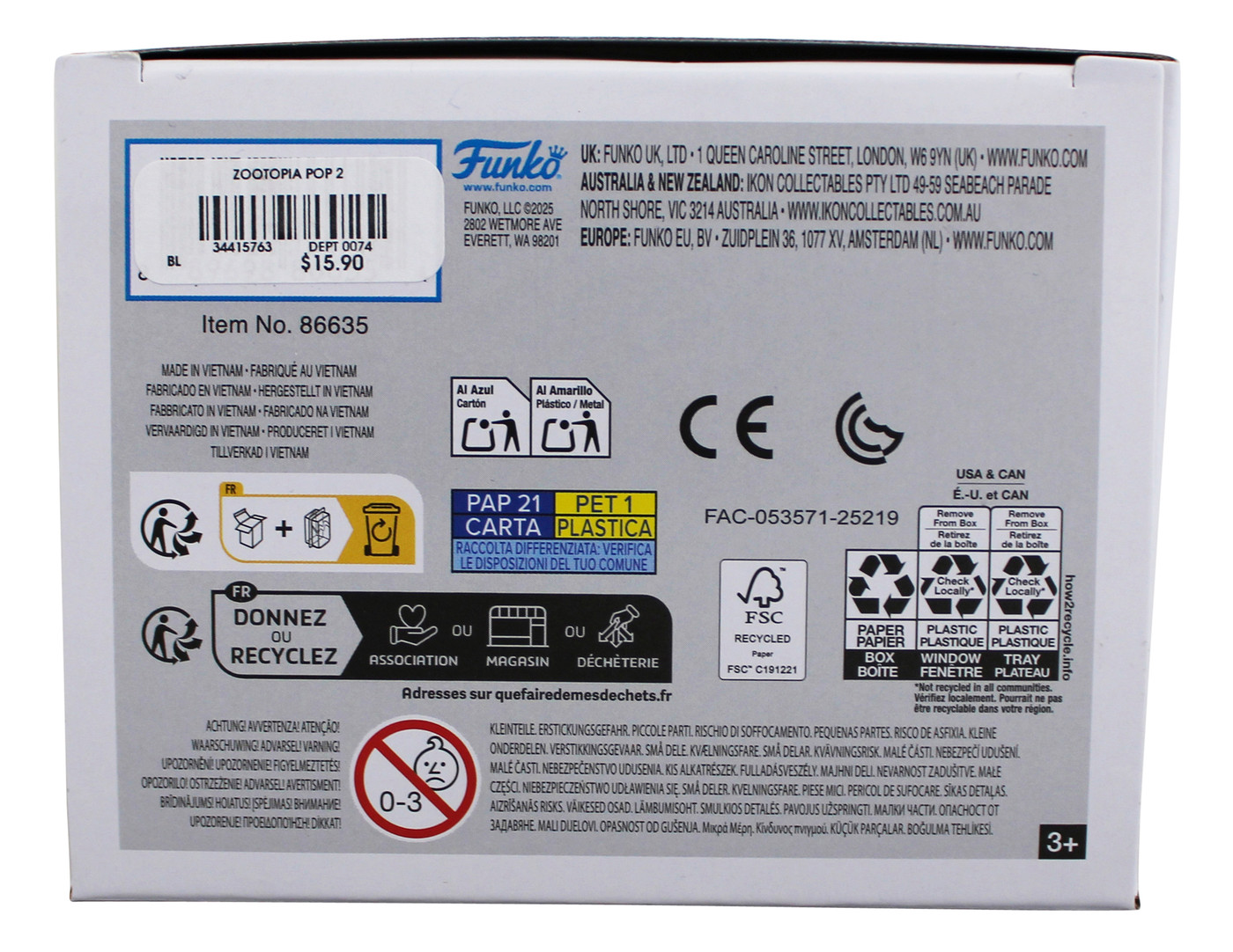 Jason Bateman Zootopia Signed Nick Wilde #1653 Funko Pop Figure JSA #AX81871