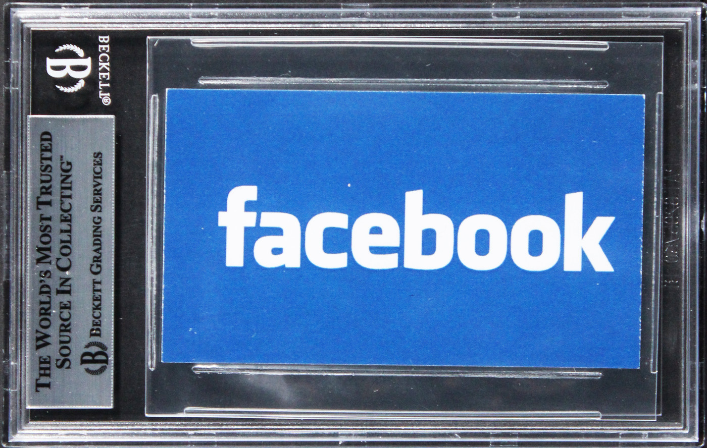 Jesse Eisenberg The Social Network Authentic Signed Business Card BAS Slabbed 3