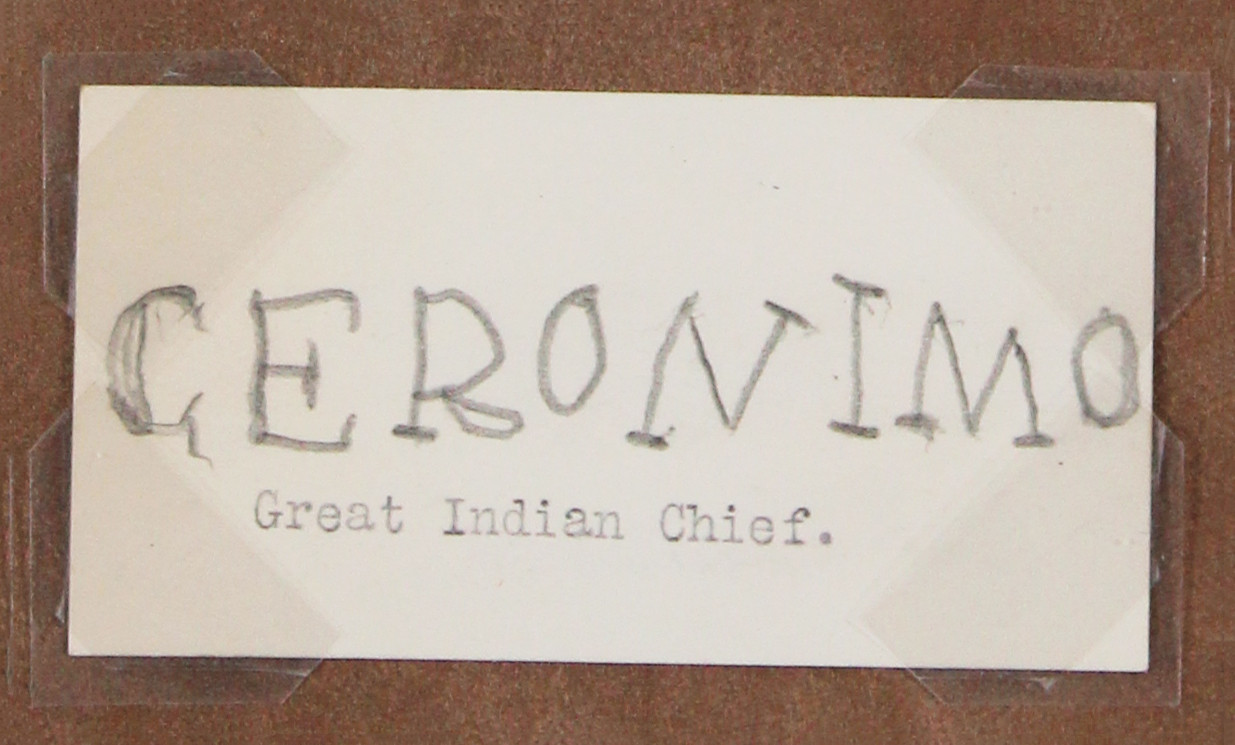 Geronimo Authentic Signed & Framed 1.5x3 Cut Signature JSA #YY12925