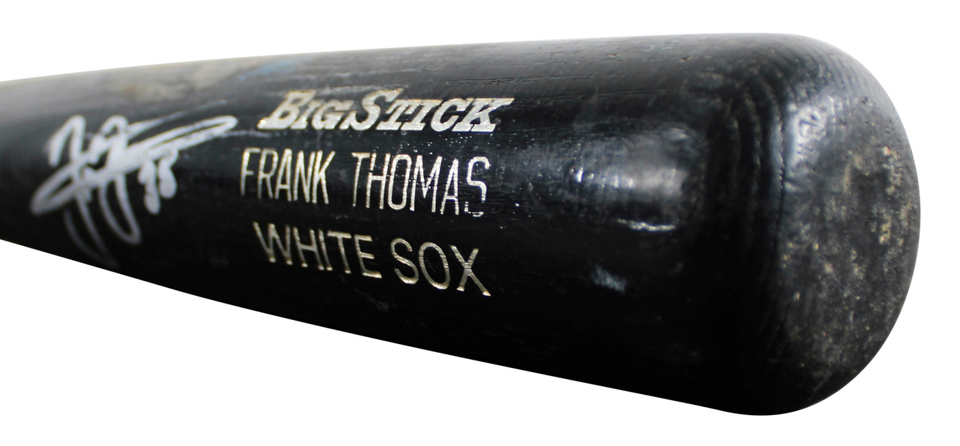 Rawlings F. THOMASサイン入り バット 認証書付き White Sox Frank Thomas Signed Game Used Rawlings Big Stick Player