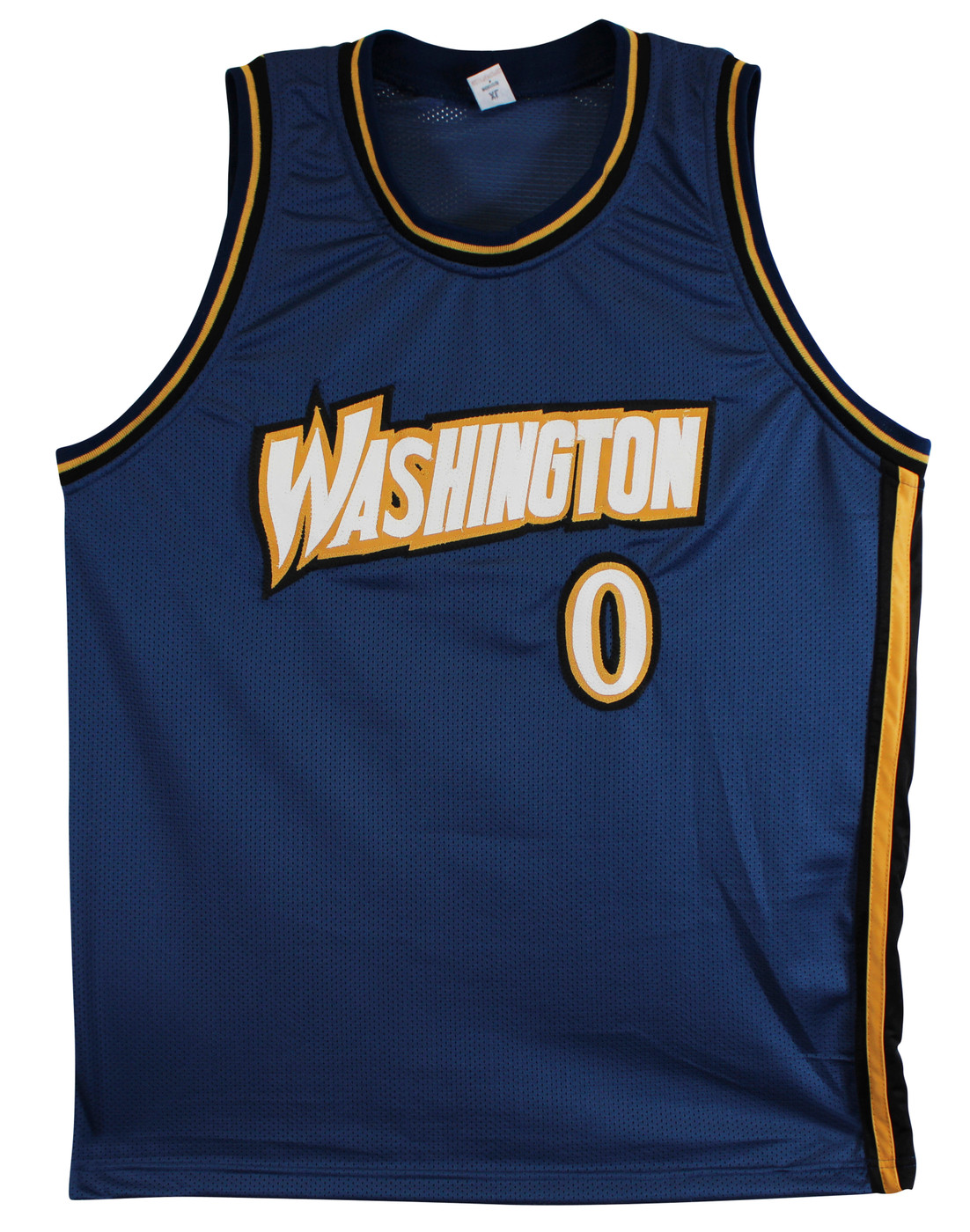 Gilbert Arenas "Agent 0" Authentic Signed Blue Pro Style Jersey BAS Witnessed