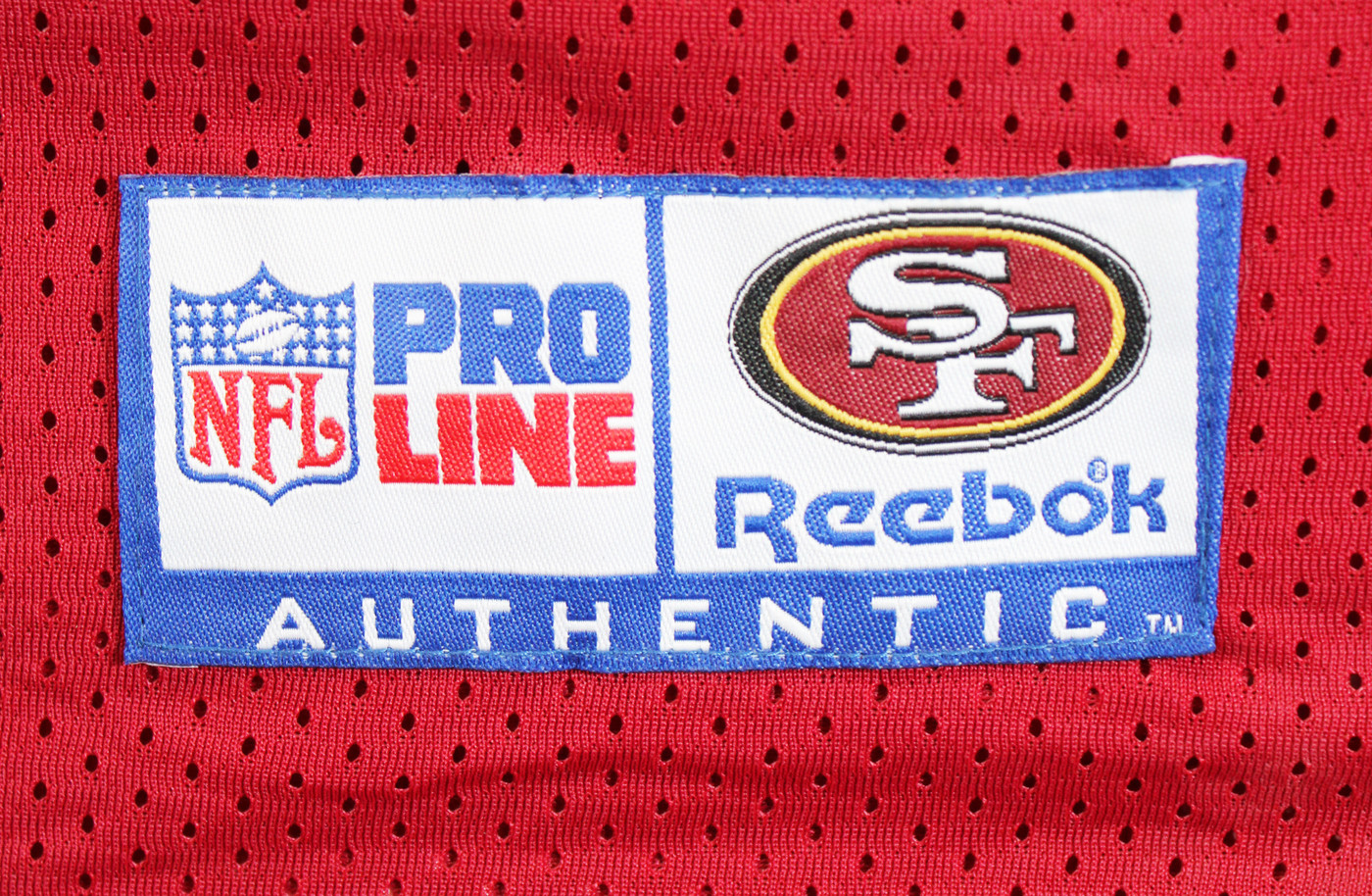 49ers Jerry Rice Authentic Signed Red Reebok NFL Proline Jersey BAS #BU55011