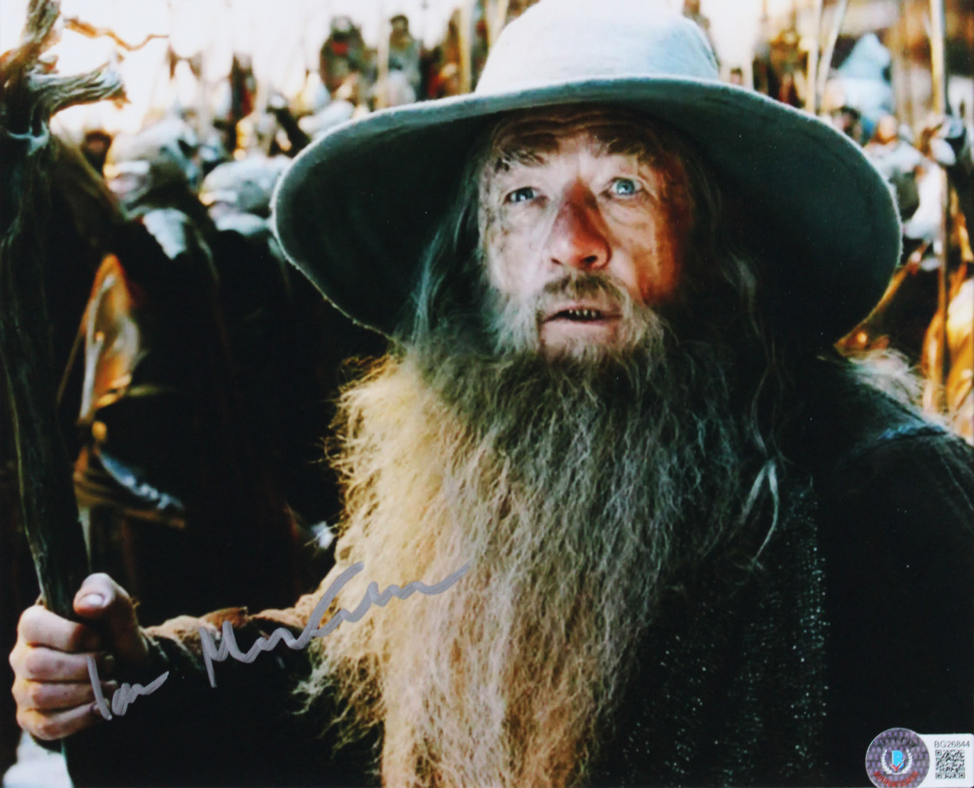 Ian McKellen The Hobbit: Five Armies Signed 8x10 Framed Photo BAS #BG26844