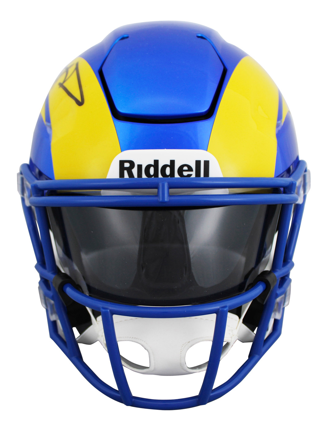 Rams Aaron Donald Authentic Signed Speed Flex Midi Replica Mid Size Helmet BAS