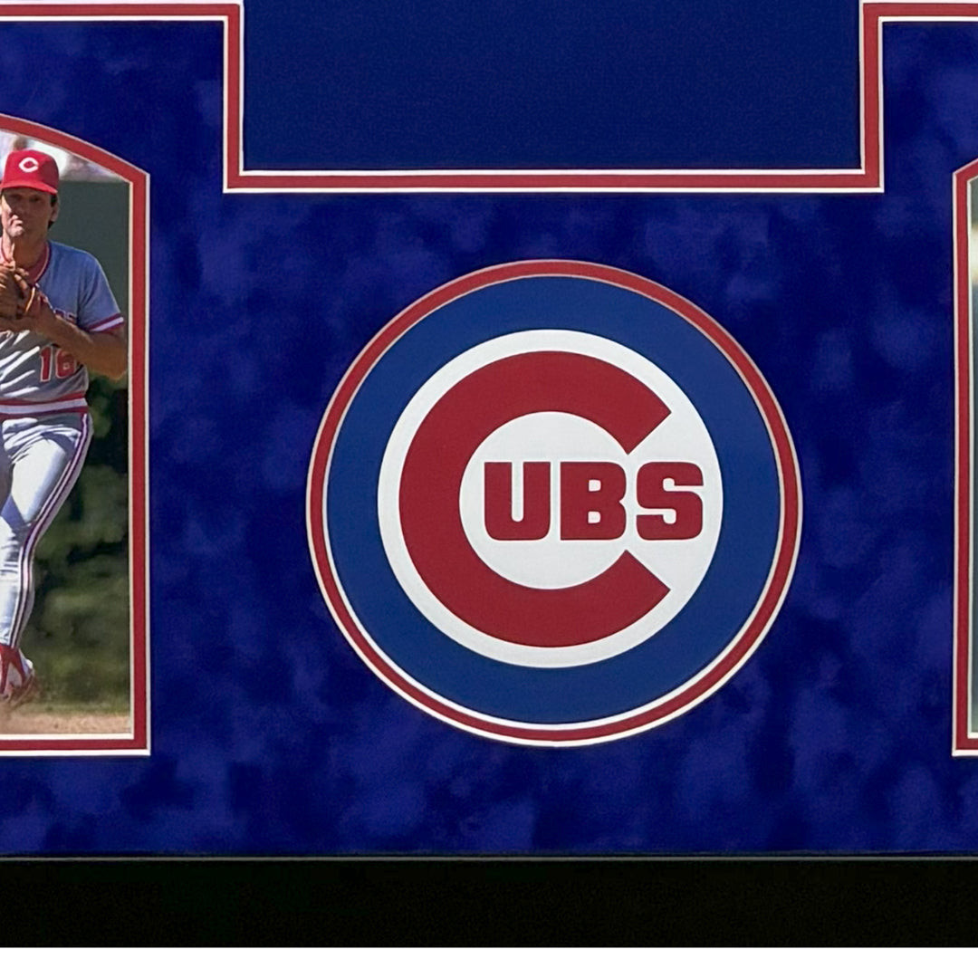 Jerome Walton Signed 1989 NL ROY Chicago Blue Custom Suede Matte Framed Baseball Jersey (JSA) Version 1