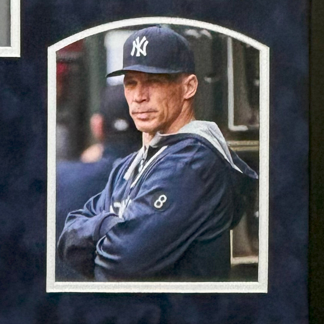 Joe Girardi Signed New York Grey Custom Suede Matte Framed Baseball Jersey (JSA)