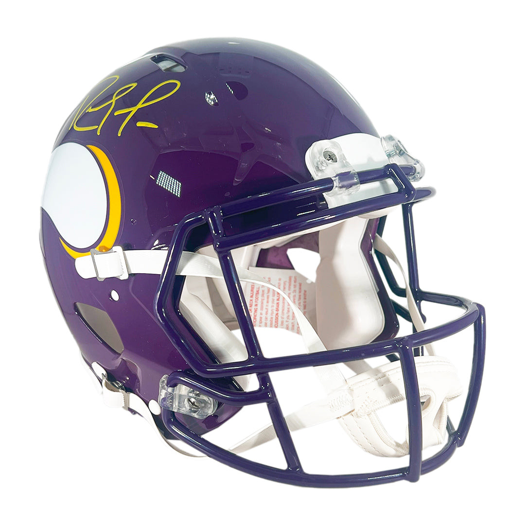 Randy Moss Signed Minnesota Vikings Throwback 83-01 Authentic Speed Full-Size Football Helmet (Beckett)