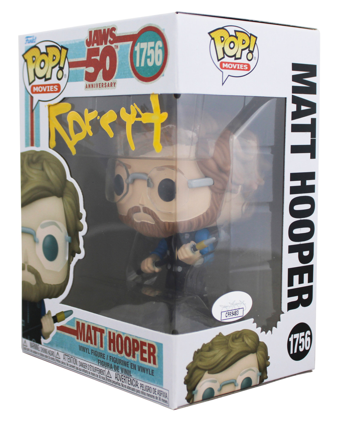 Richard Dreyfuss Jaws Signed Matt Hooper #1756 Funko Pop Figure JSA #CF95483