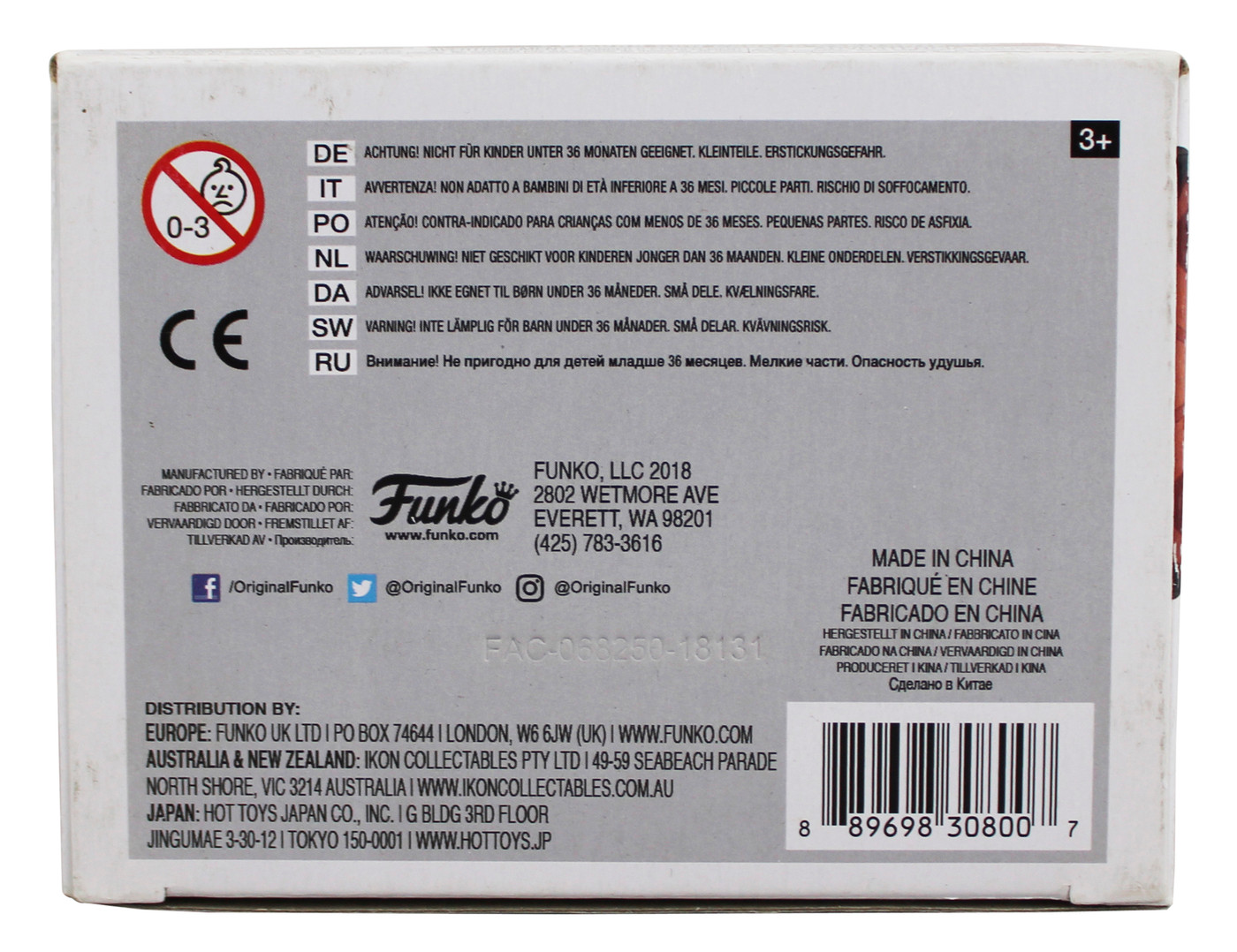 Michael Douglas Ant-Man Signed Hank Pym #343 Funko Pop Vinyl Figure JSA #AY40654