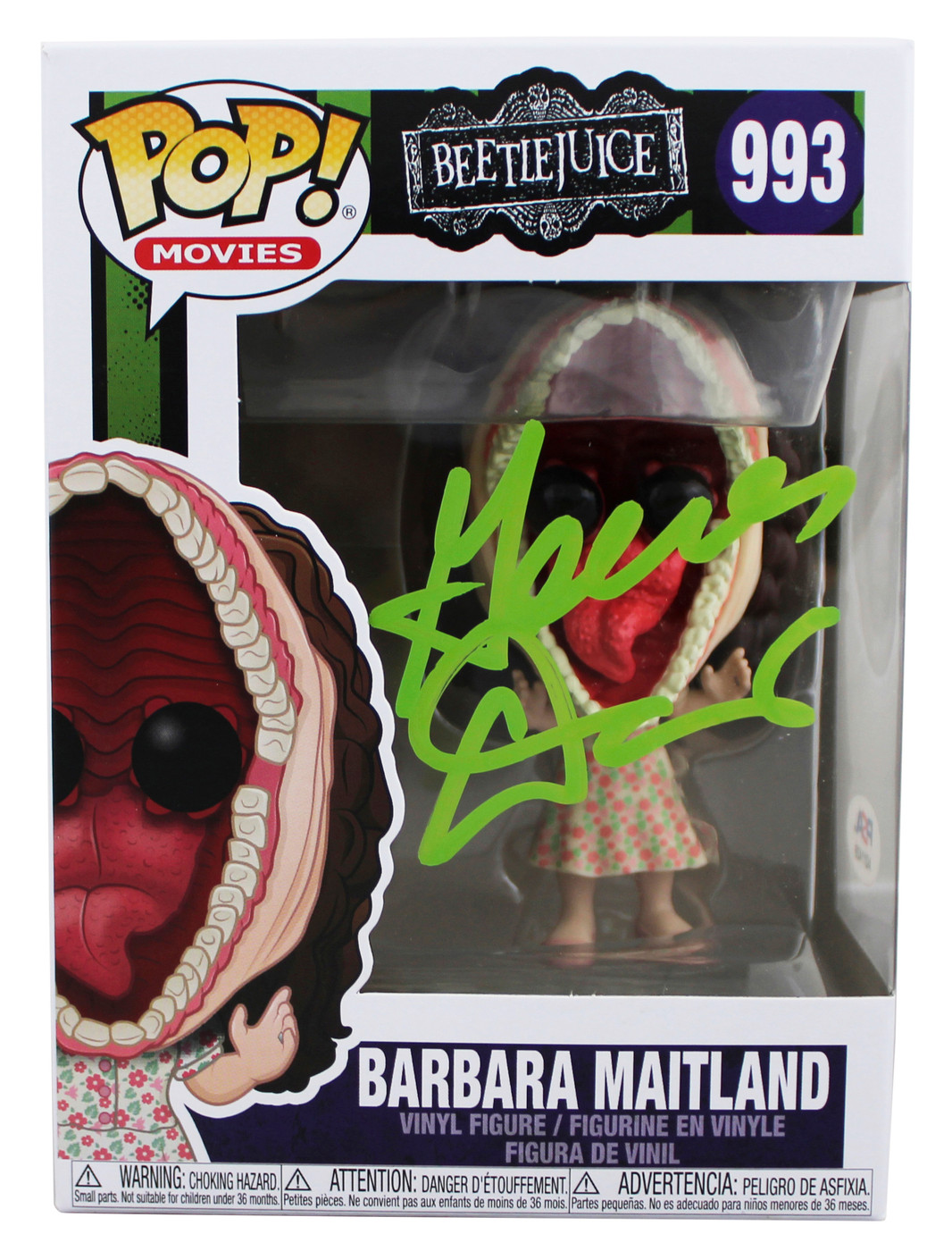 Geena Davis Beetlejuice Signed Barbara #993 Funko Pop Vinyl Figure PSA/DNA
