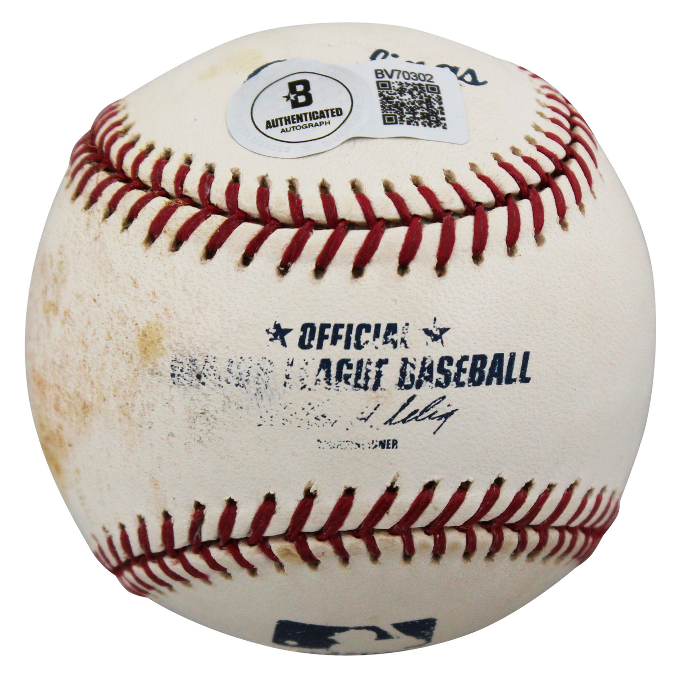 Yankees Tino Martinez Signed Practice Used Allen Selig OML Baseball BAS #BV70302