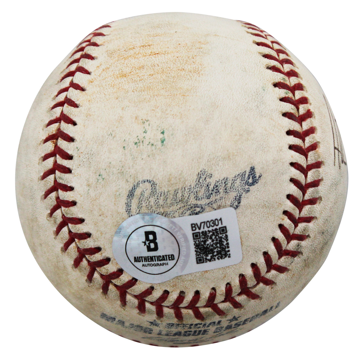 Tigers Alan Trammell Signed Practice Used Allen Selig OML Baseball BAS #BV70301