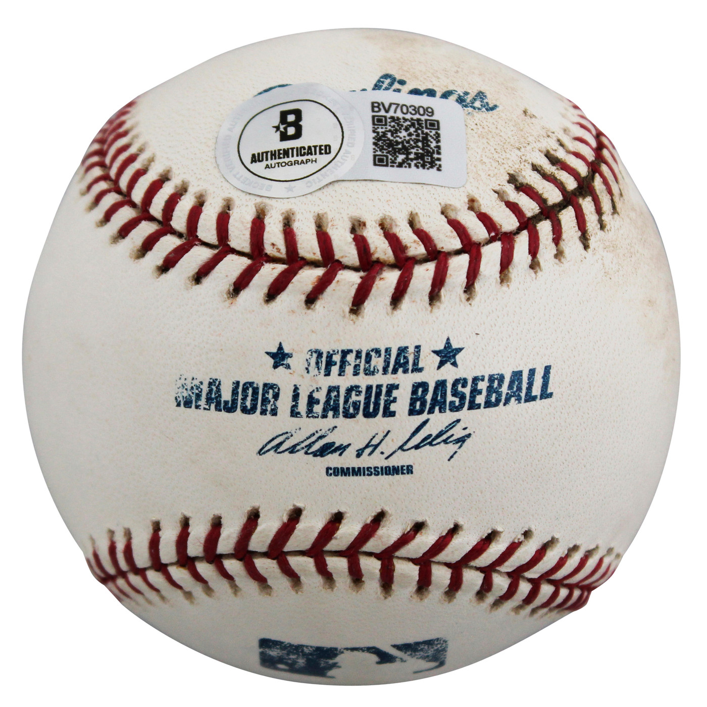 Angels Garret Anderson Authentic Signed Game Used Selig Baseball BAS #BV70309
