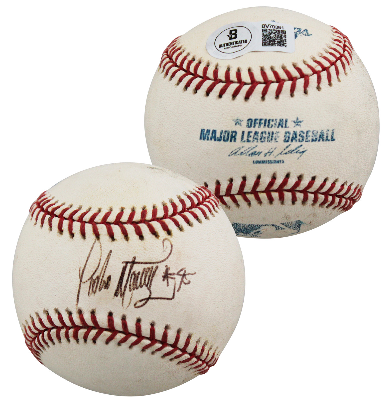 Red Sox Pedro Martinez Authentic Signed Allen Sellig OML Baseball BAS #BV70381