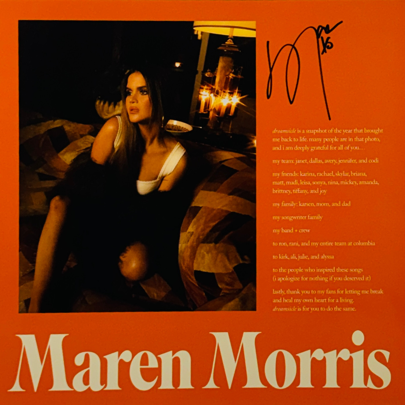 Maren Morris "Dreamsicle" Signed Vinyl