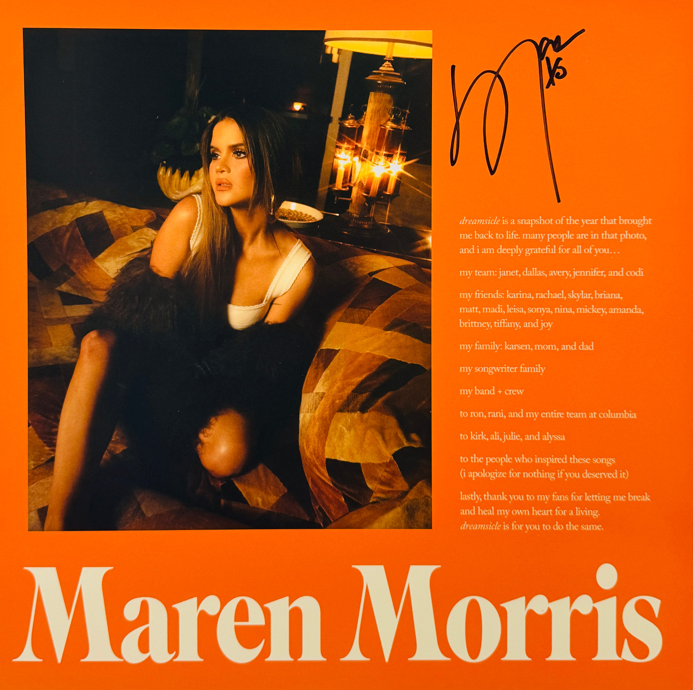 Maren Morris "Dreamsicle" Signed Vinyl
