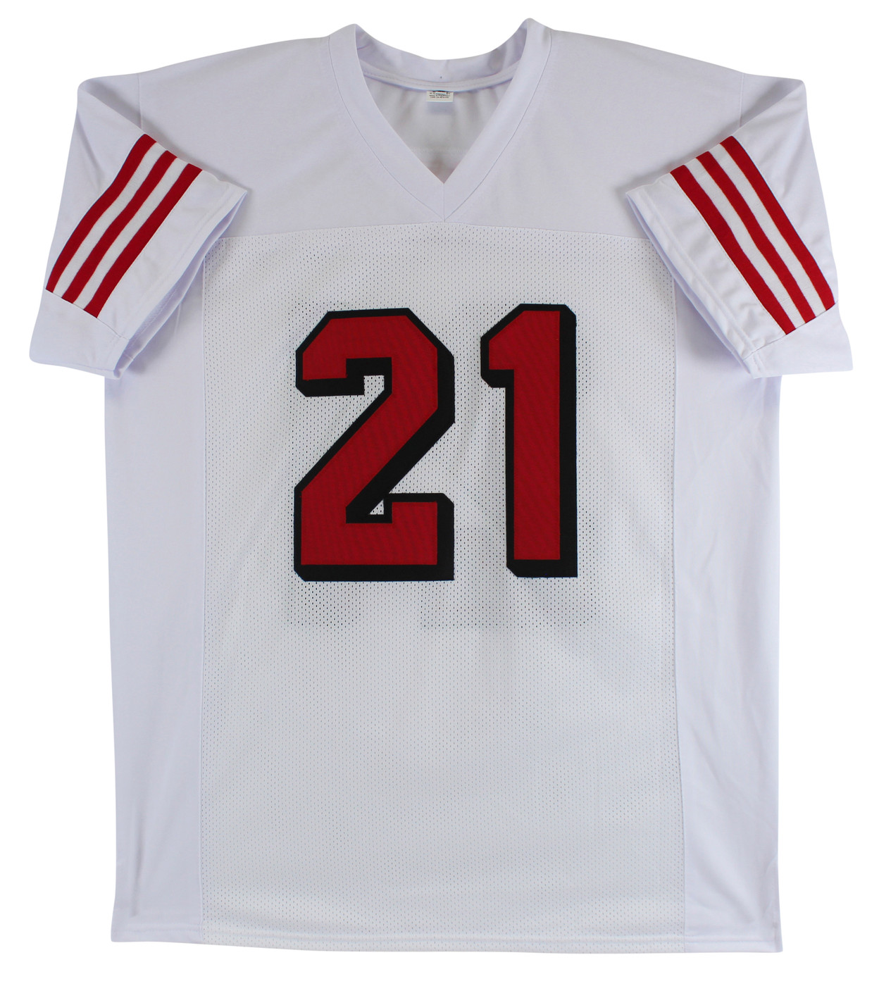 Frank Gore Authentic Signed White Pro Style Jersey w/ Dropshadow BAS Witnessed