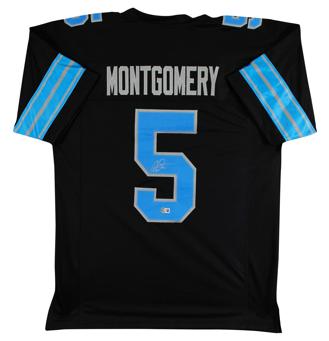 David Montgomery Authentic Signed Black Pro Style Jersey BAS Witnessed