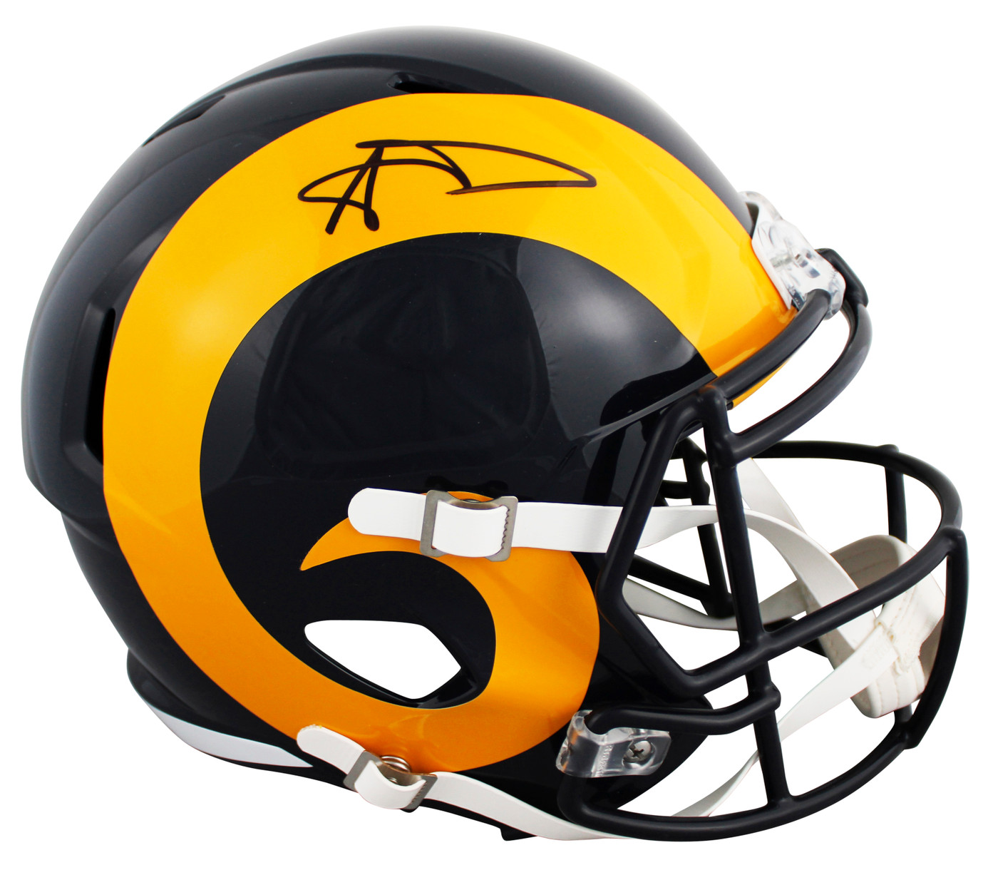 Rams Aaron Donald Authentic Signed 1981-99 TB Full Size Speed Rep Helmet BAS