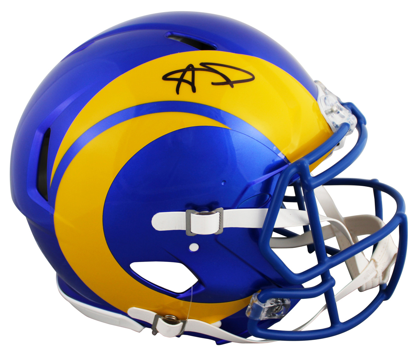 Rams Aaron Donald Authentic Signed Full Size Speed Proline Helmet W/ Case BAS