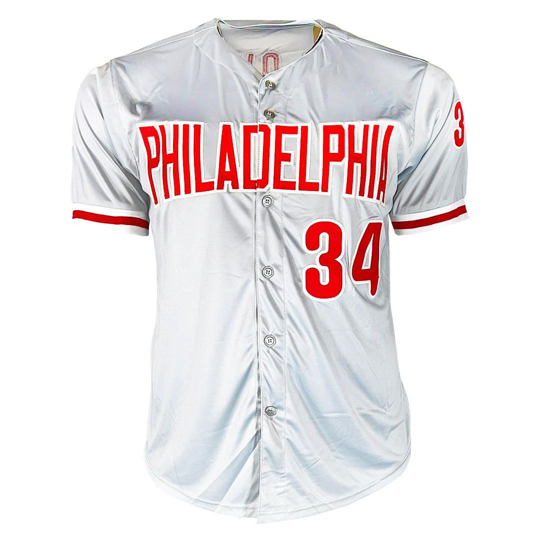 Gavin Floyd Signed Philadelphia Grey Baseball Jersey (JSA)