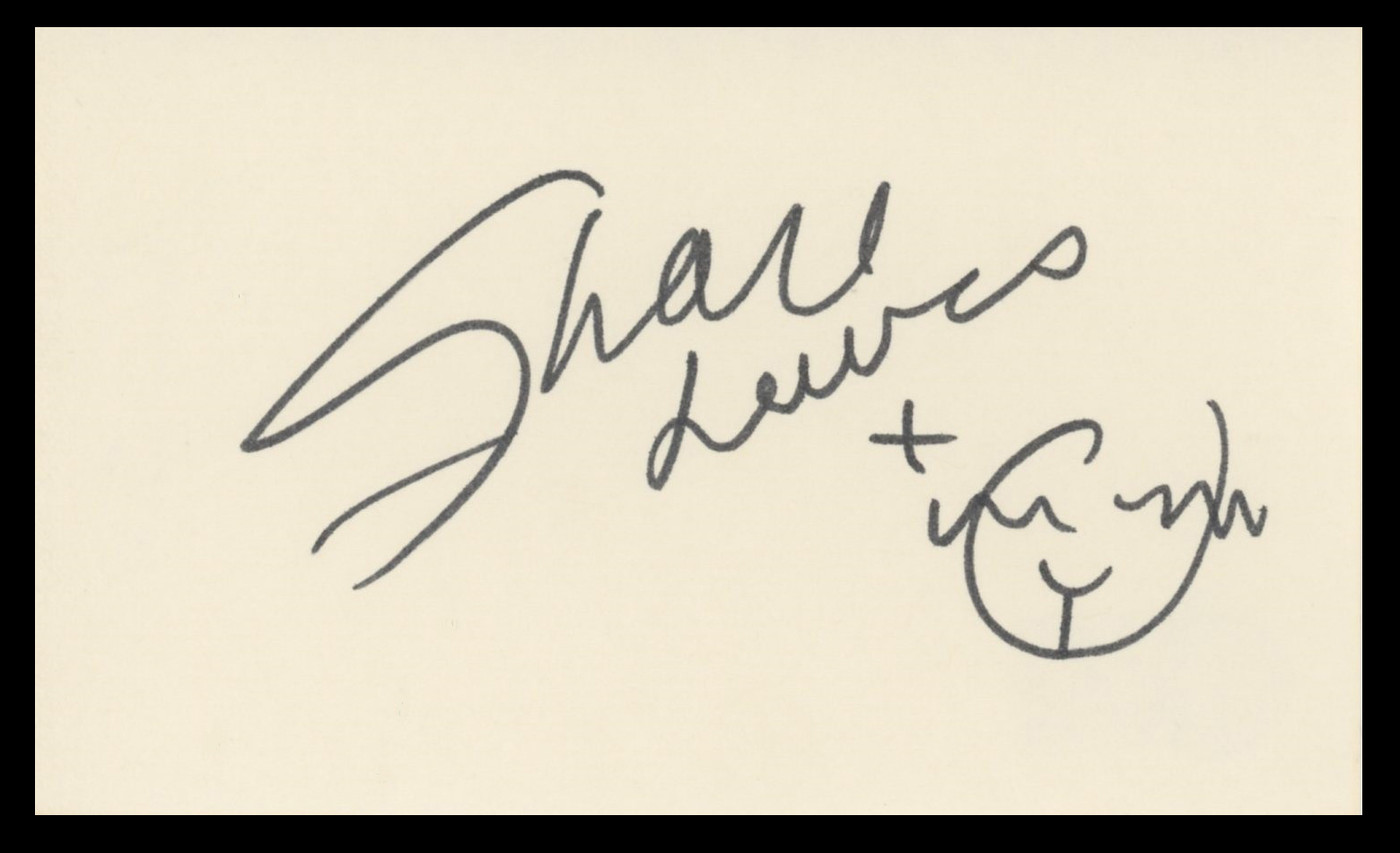 Shari Lewis Lamb Chop's Play-Along! Authentic Signed 3x5 Index Card BAS #BV59103