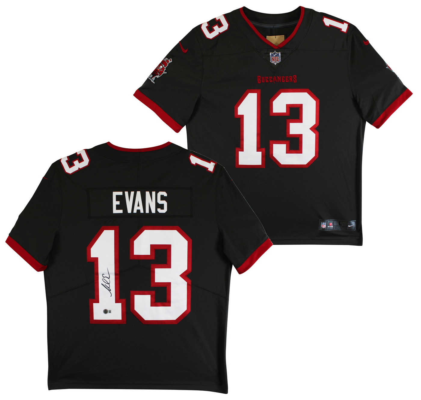 Buccaneers Mike Evans Authentic Signed Pewter Nike Elite Jersey BAS Witnessed