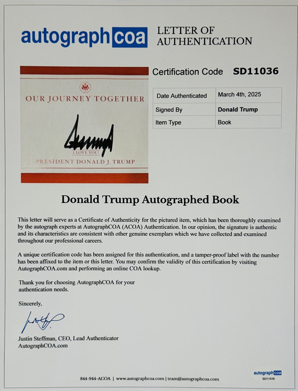 Donald Trump "Our Journey Together"