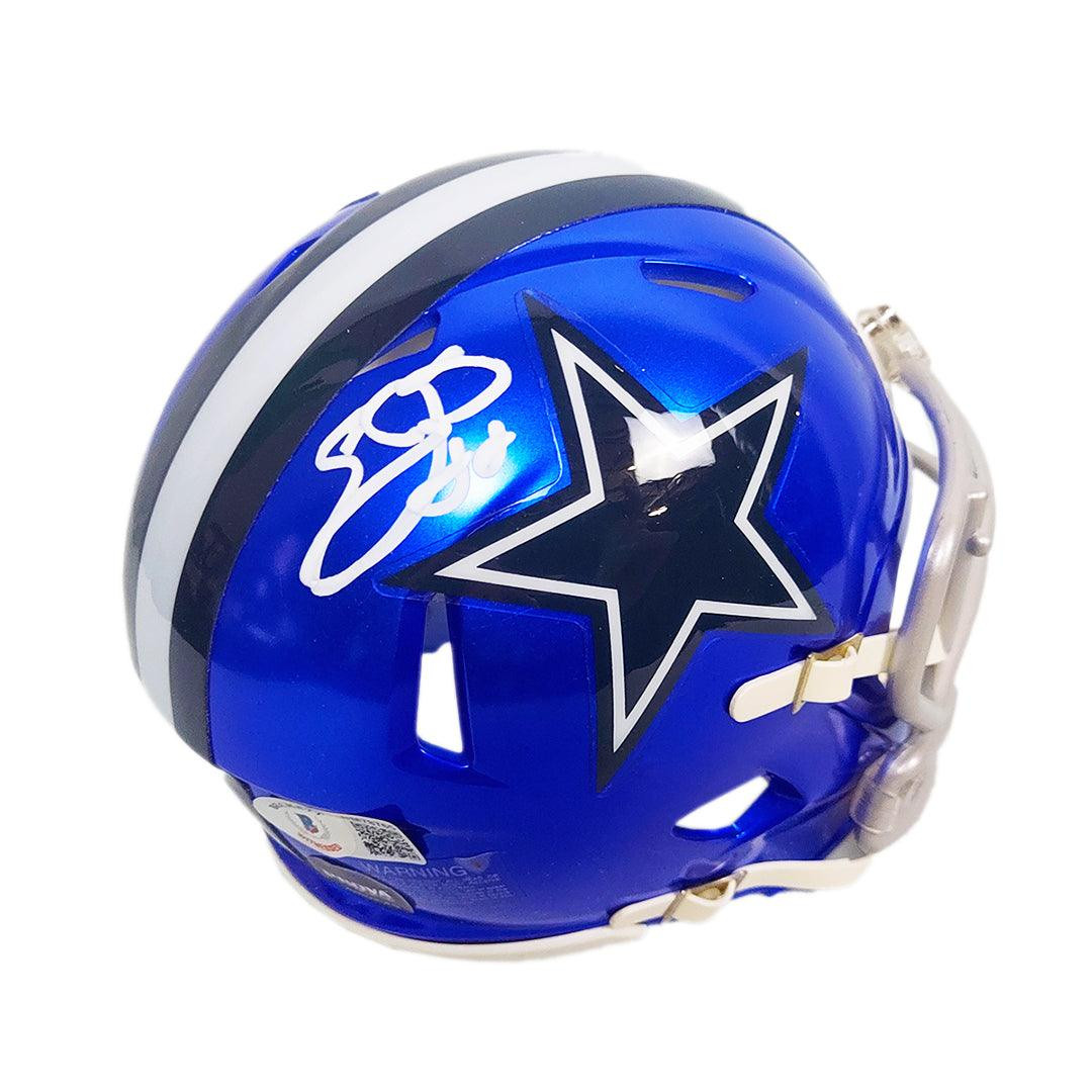 Emmitt Smith Signed Dallas Cowboys Flash Speed Mini Football Helmet (Beckett)