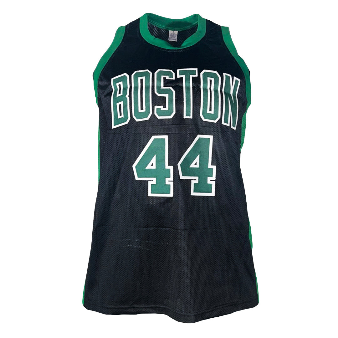 Brian Scalabrine Signed White Mamba Inscription Boston Black Basketball Jersey (Beckett)