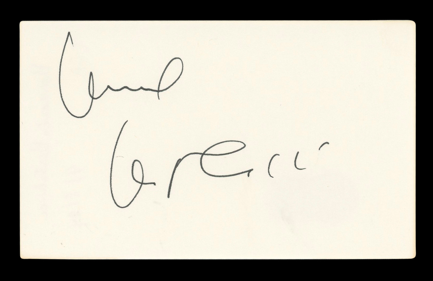 Bernardo Bertolucci The Last Emperor Signed 3x5 Index Card BAS #AD70324