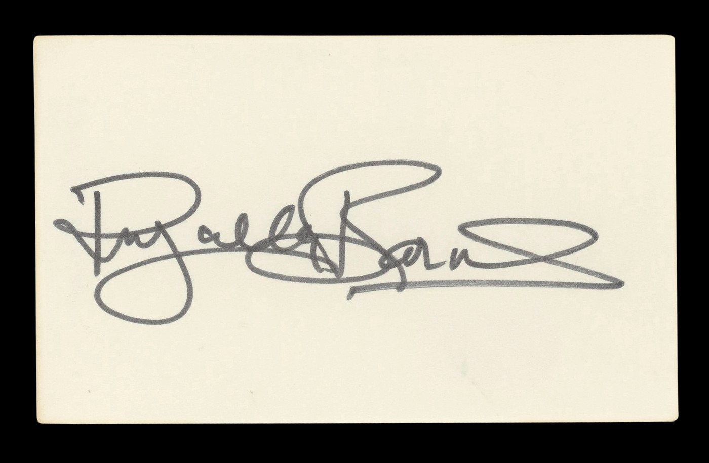Priscilla Barnes Three's Company Signed 3x5 Index Card Autographed BAS #AD70350