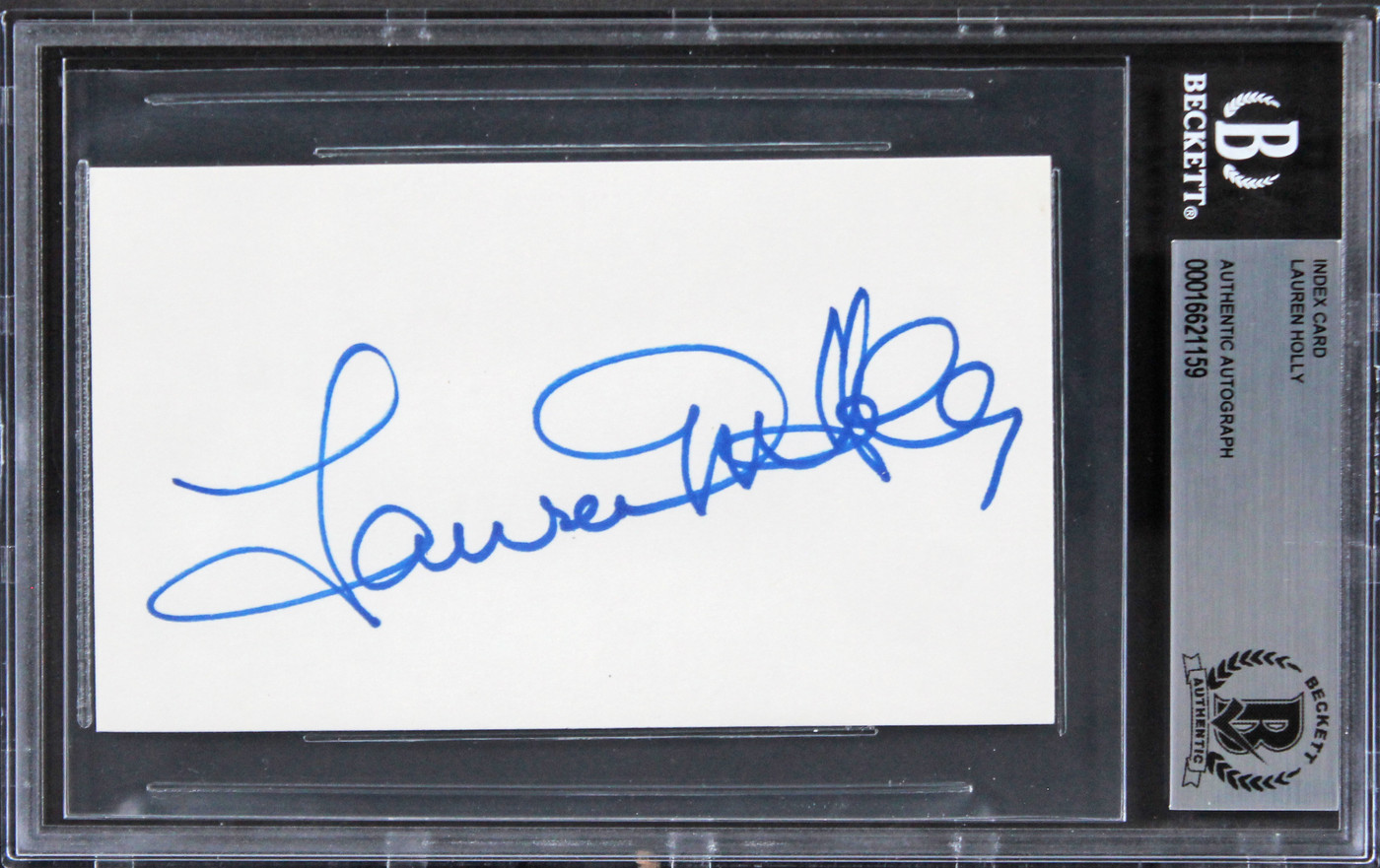 Lauren Holly Dumb and Dumber Authentic Signed 3x5 Index Card BAS Slabbed 1