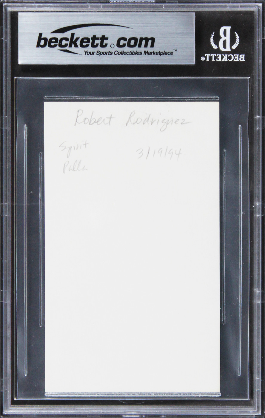Robert Rodriguez El Mariachi Authentic Signed 3x5 Index Card BAS Slabbed 1