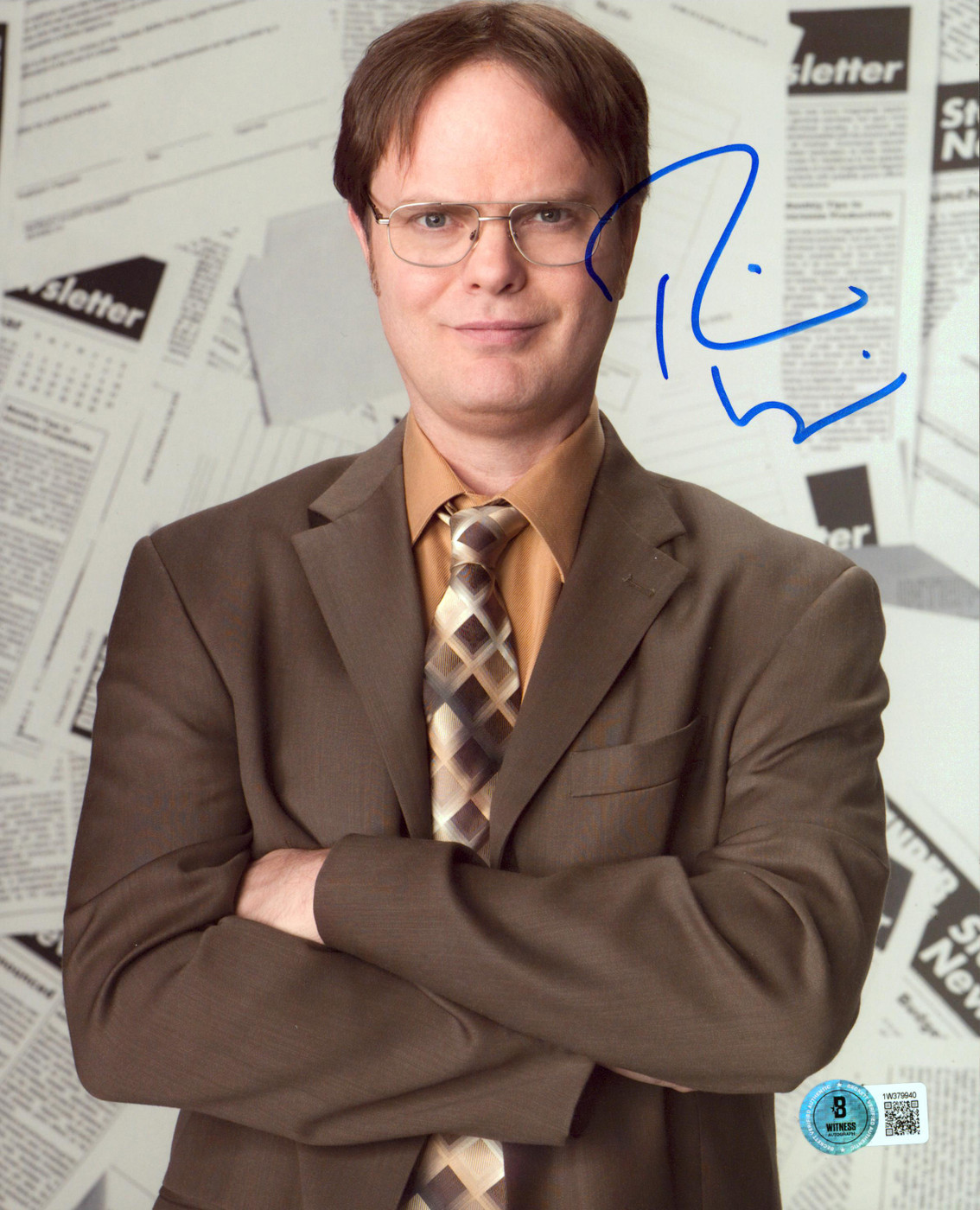 Rainn Wilson The Office Authentic Signed 8x10 Vertical Photo BAS Witnessed