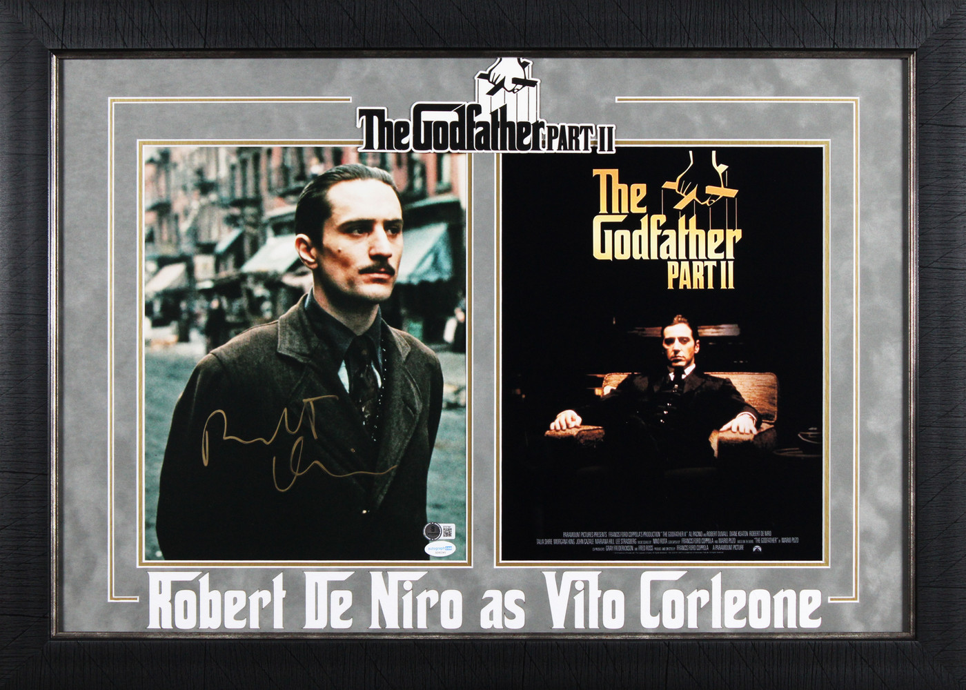 Robert De Niro The Godfather Authentic Signed 11x14 Framed Photo BAS #BT67941