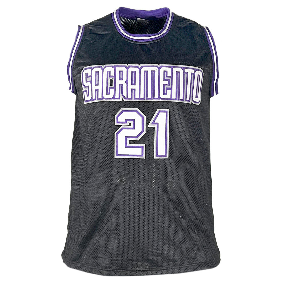 Vlade Divac Signed Sacremento Black Basketball Jersey (Beckett)