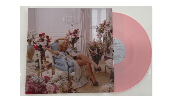 Sabrina Carpenter with Pink Vinyl "Man's Best Friend"