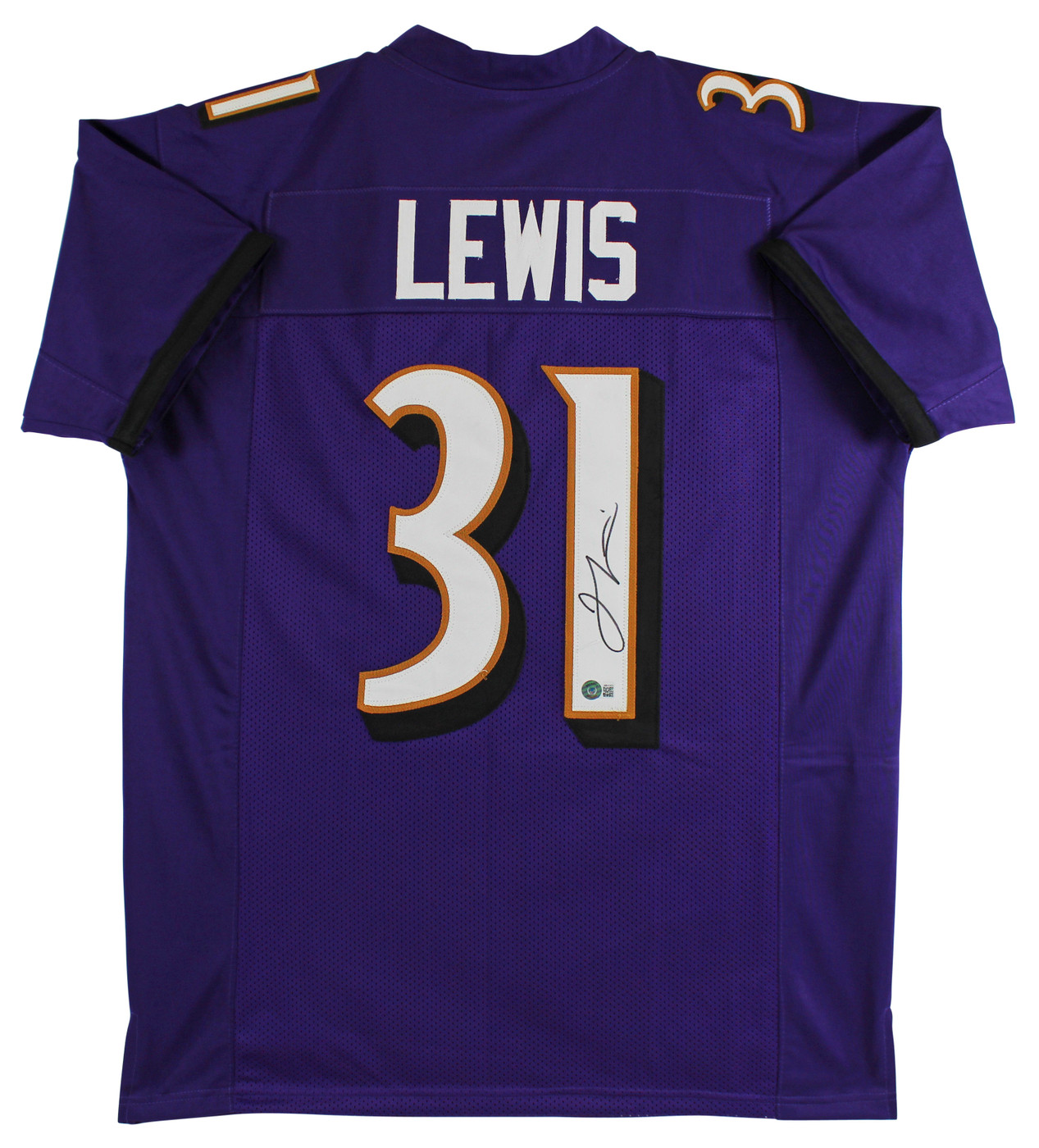 Jamal Lewis Authentic Signed Purple Pro Style Jersey Autographed BAS Witnessed