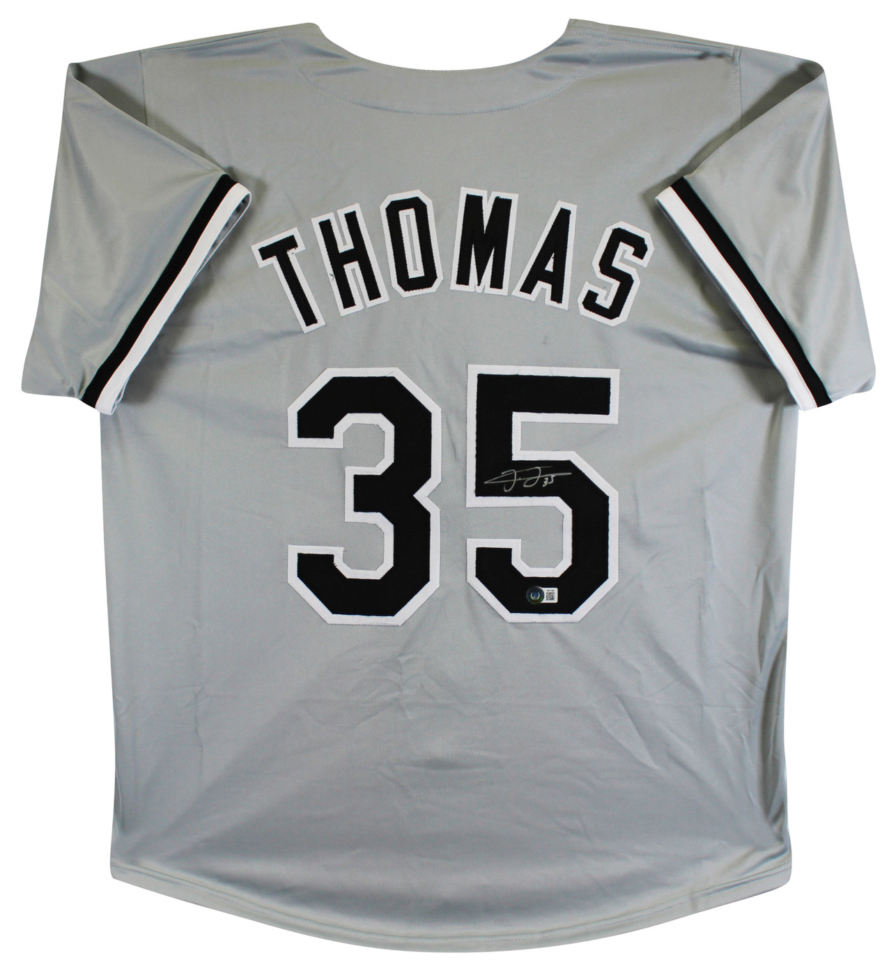 Frank Thomas Authentic Signed Grey Pro Style Jersey Autographed BAS Witnessed 2