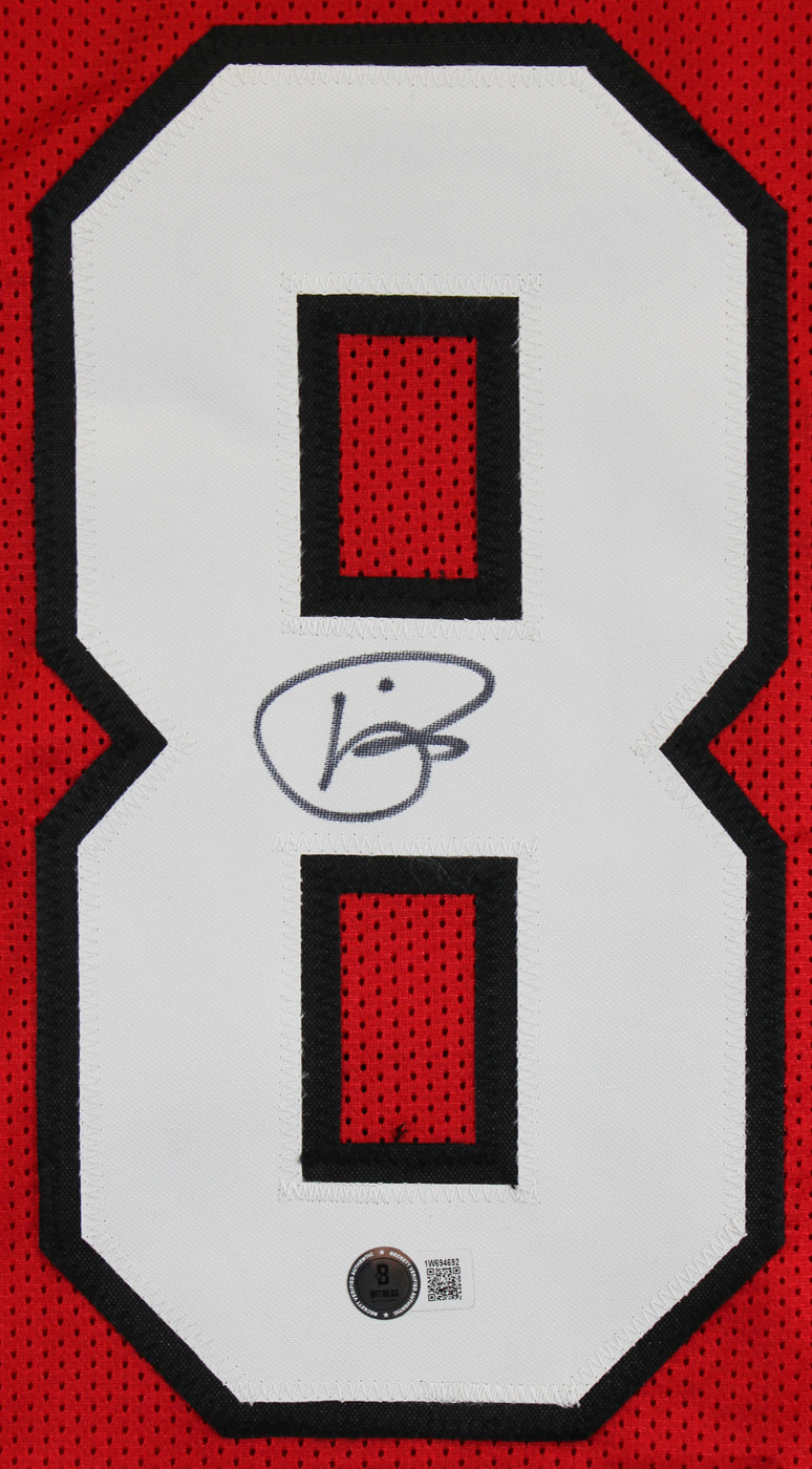 Andre Rison Authentic Signed Red Pro Style Jersey Autographed BAS Witnessed