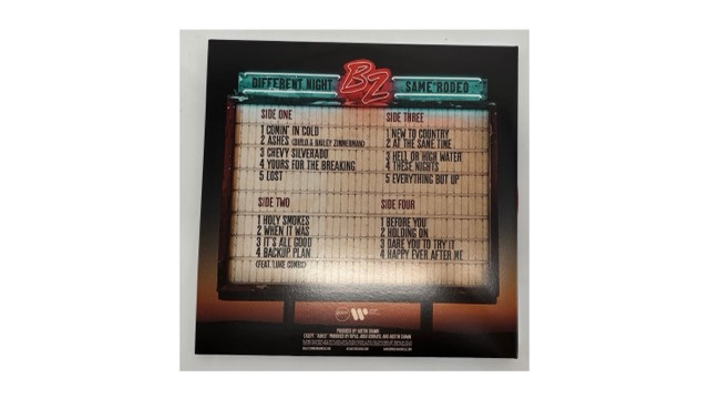 Bailey Zimmerman with Red Vinyl "Different Night Same Rodeo"