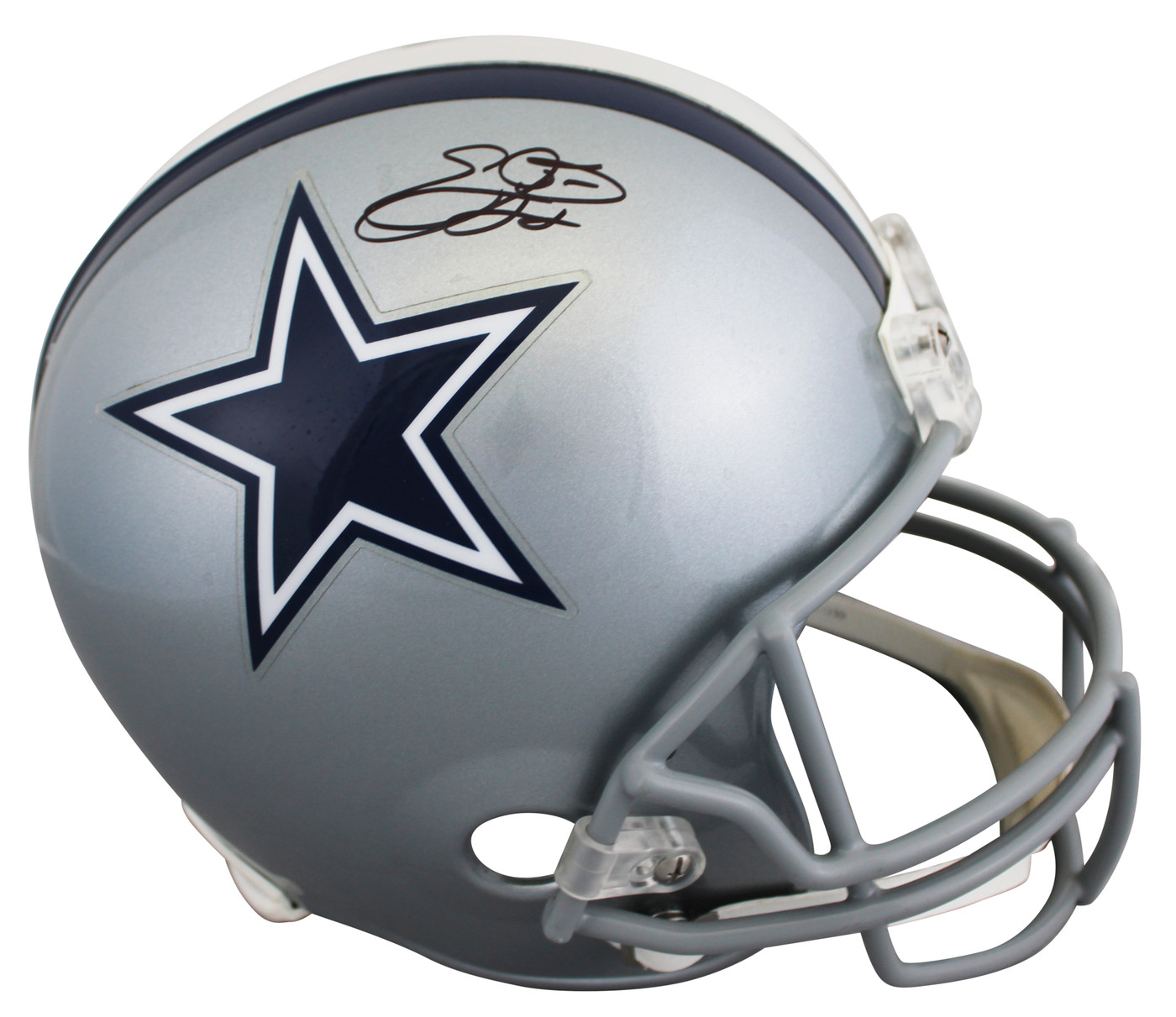 Cowboys Emmitt Smith Signed VSR4 Full Size Rep Helmet BAS Witnessed #2W882083